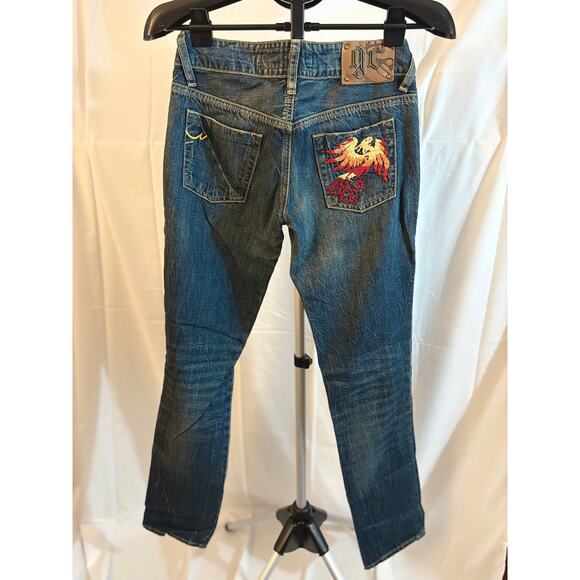 Golden Cut Cult Piece Embroidered Jeans – Rare Vintage Style (NWT) - Picture 3 of 7